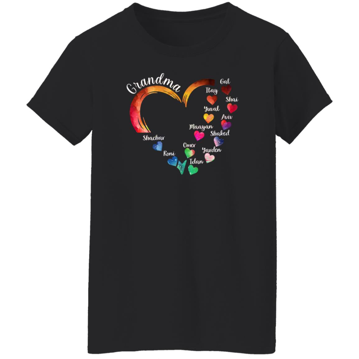 45_54 ALTS 260313668 Ladies T-Shirt Black Adult S Grandma 111-9567284-1235446 acc6 Text_White Gildan Ladies' 5.3 oz. T-Shirt