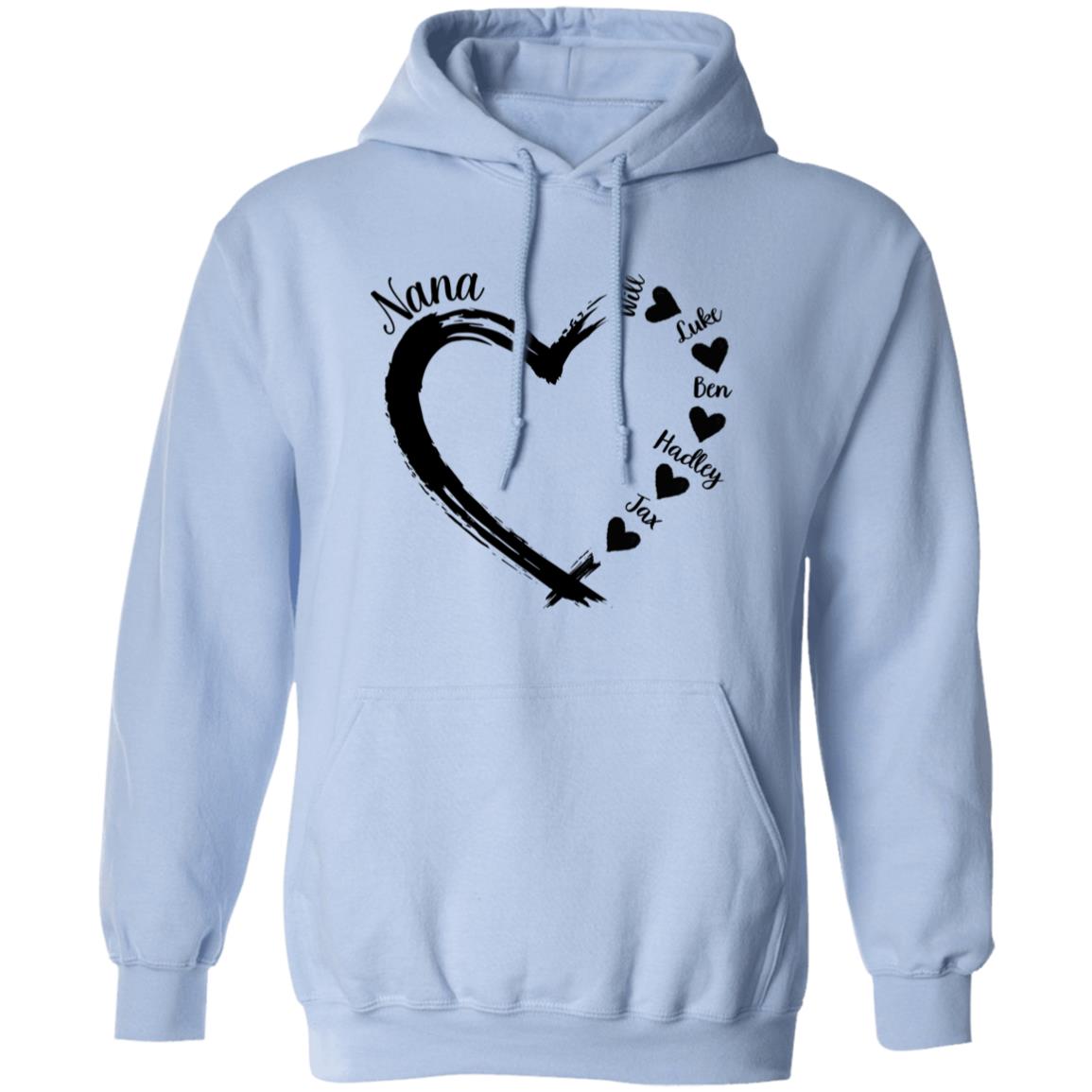 45_54 AHD 250807621 Pullover Hoodie Light Blue Adult XL Nana 113-1310883-7158612 acc6 Text_Black Gildan Pullover Hoodie
