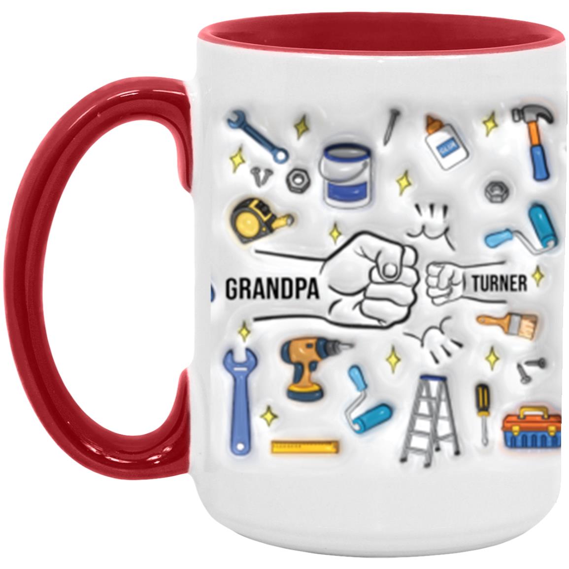260530681 ACCENT MUG-RED 15 OZ Grandpa 112-1228774-5474615 acc6 Text_Black 15oz Accent Mug