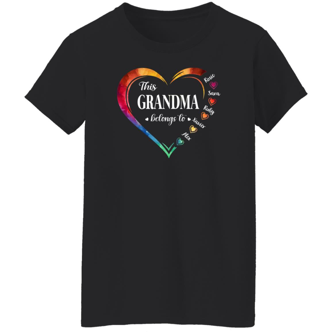 240910646 Ladies T-Shirt Black Adult 2XL Grandma 113-9988233-7708250 acc6 Text_White Gildan Ladies' 5.3 oz. T-Shirt