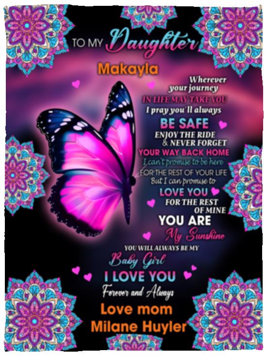 TEMP_CC BK FE3 2M 251122560 Fleece Blanket 30x40 Makayla 114-7389036-4495413 acc5 Text_Black h Cozy Plush Fleece Blanket - 30x40