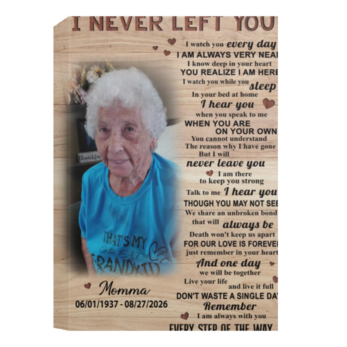 TEMP_CC CV_DOC3 23072716 Canvas 12 x 18 1.5 Frame Momma 111-5332102-0494641 acc4 Text_Black Deluxe Portrait Canvas 1.5in Frame