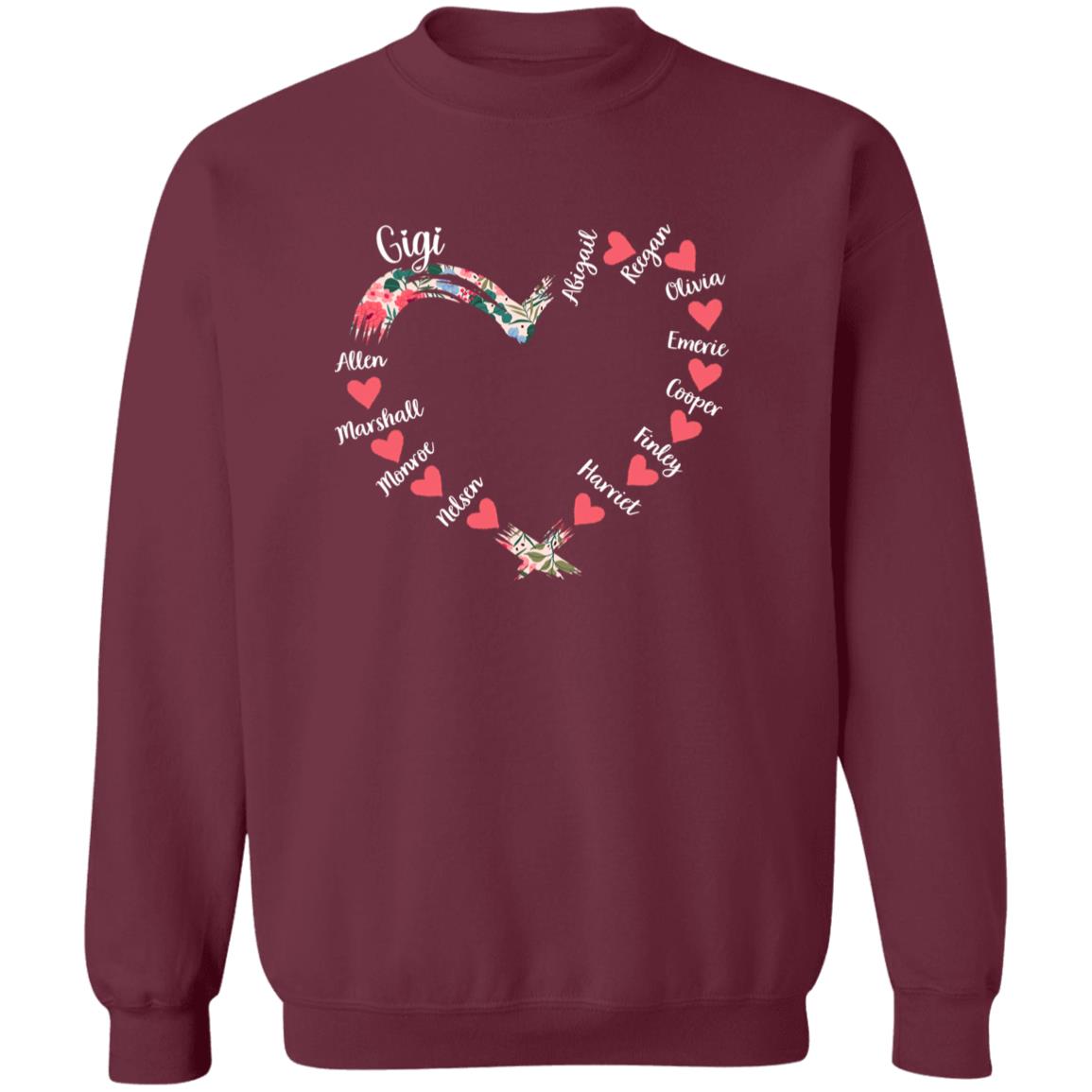 0_S_NHANH 250807627 Crewneck Sweatshirt Maroon Adult L Gigi 113-5984228-8486647 acc6  Text_White G180 Gildan Crewneck Pullover Sweatshirt