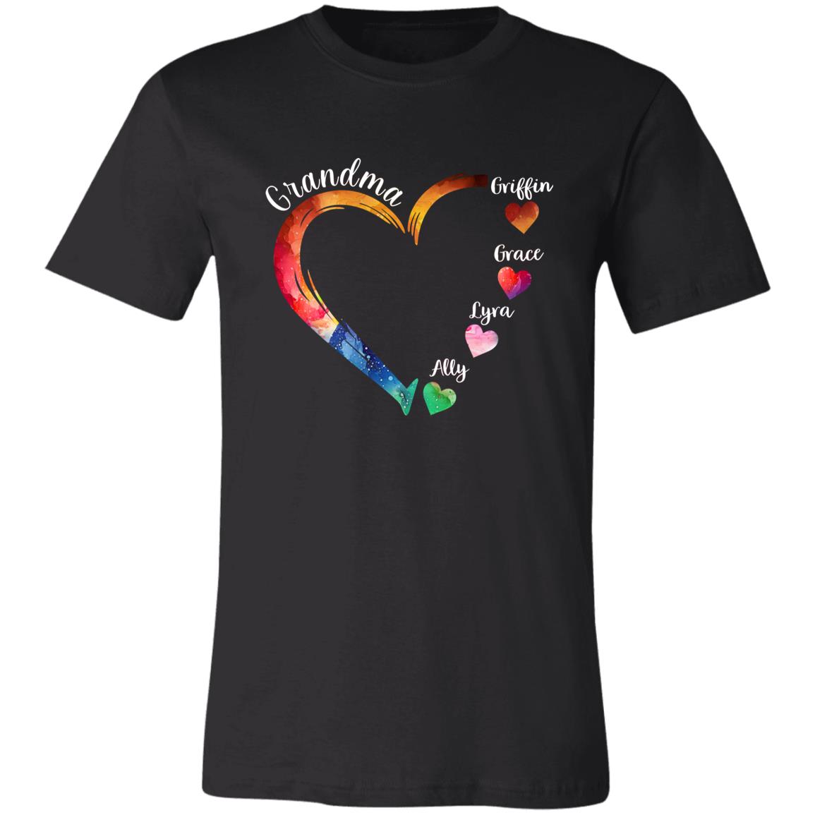 260313668 Premium T- Shirt Black Adult XL Grandma 111-2092812-0158649 acc6 Text_White Bella + Canvas Unisex Jersey Short-Sleeve T-Shirt