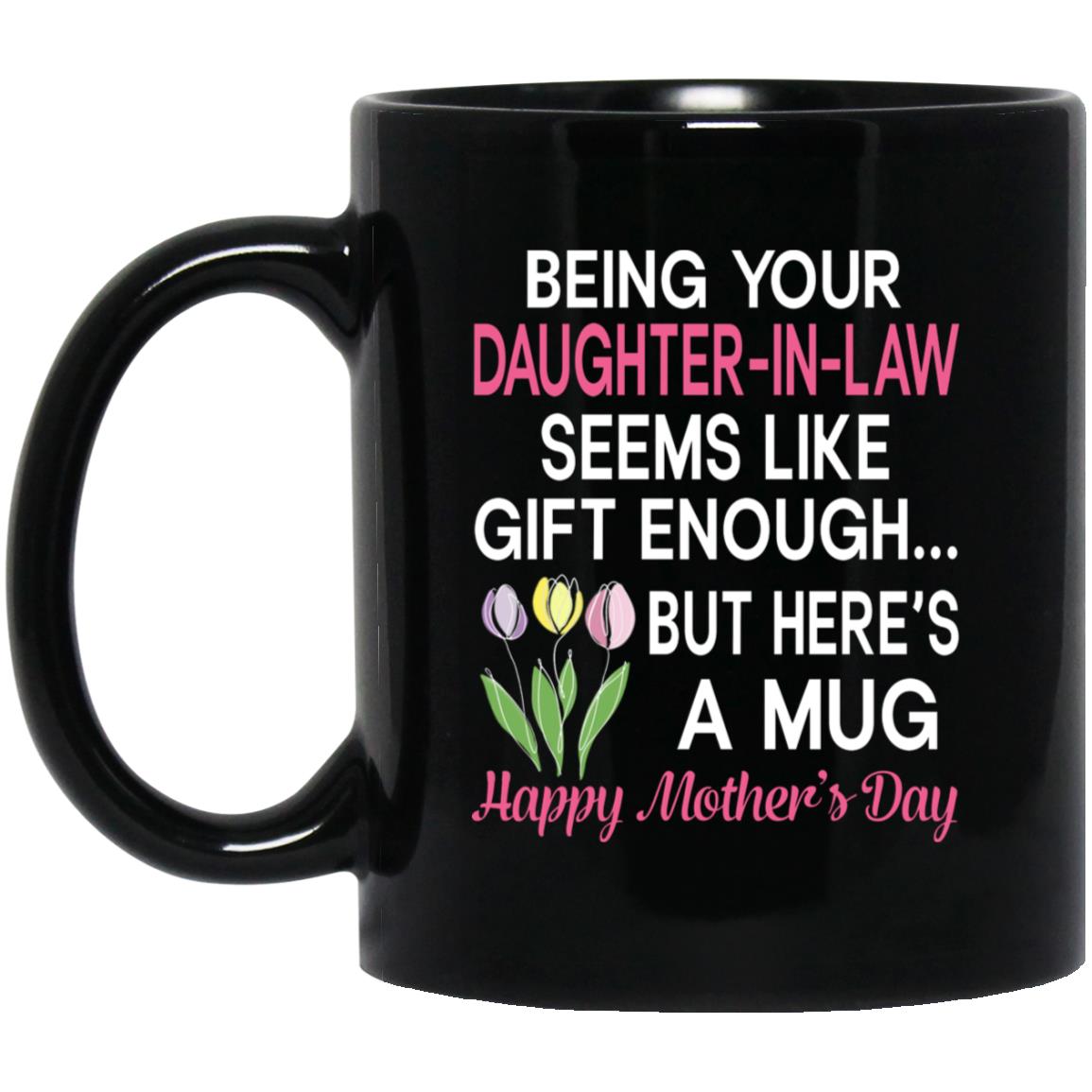 NO_CUSTOM A2 BLACK MUG - 11 OZ Mother in law from Daughter flower Hong tuyluyt 260321514 260322448 BM11OZ 11oz Black Mug