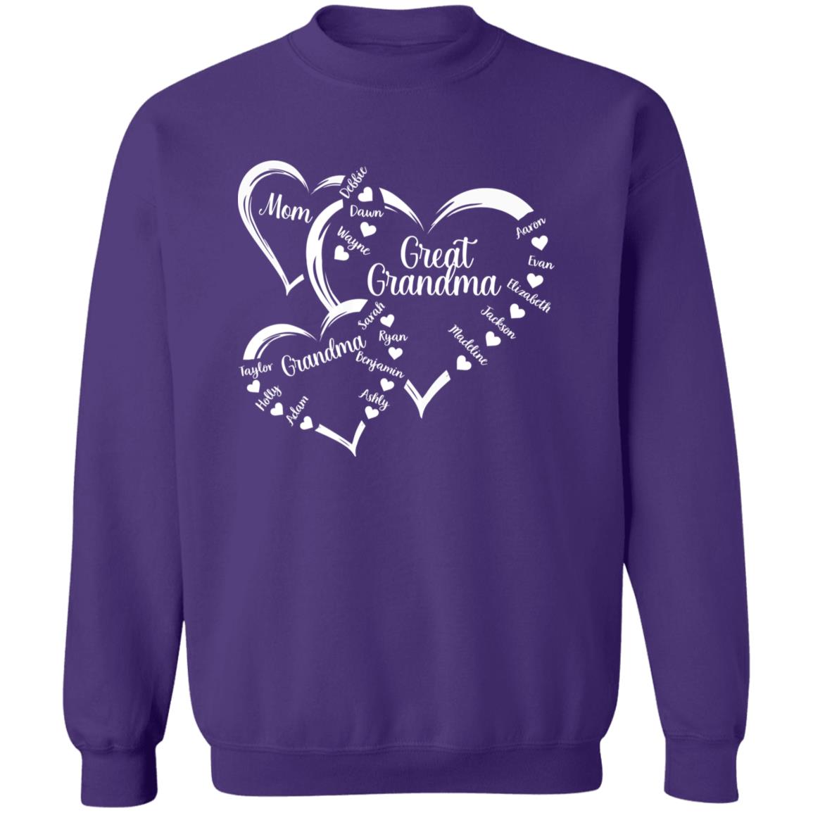 113-7965741-5683462 Crewneck Sweatshirt Purple Adult 2XL acc6 G180 Gildan Crewneck Pullover Sweatshirt