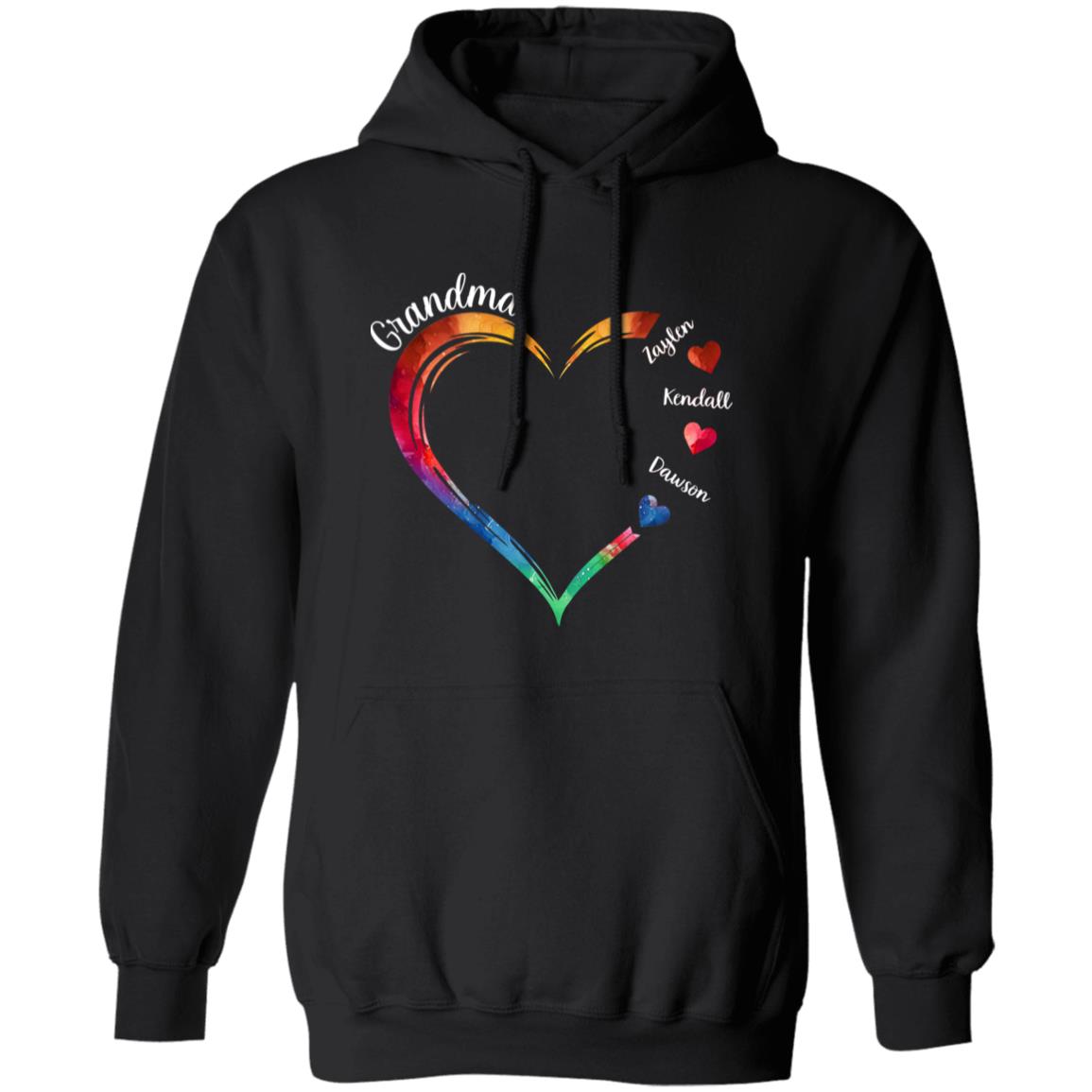 240622624 Pullover Hoodie Black Adult L Grandma 113-1385384-7821851 acc6 Text_White G185 Gildan Pullover Hoodie