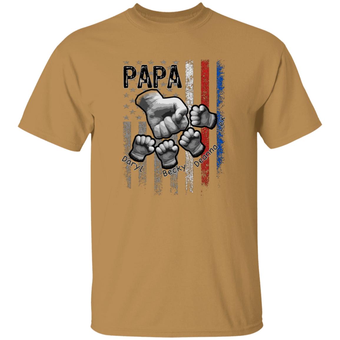 45_54 AUTS AKTH680107 Unisex T-Shirt Old Gold Adult XL PAPA 111-0740945-7036219 acc7 Text_Black Gildan 5.3 oz. T-Shirt