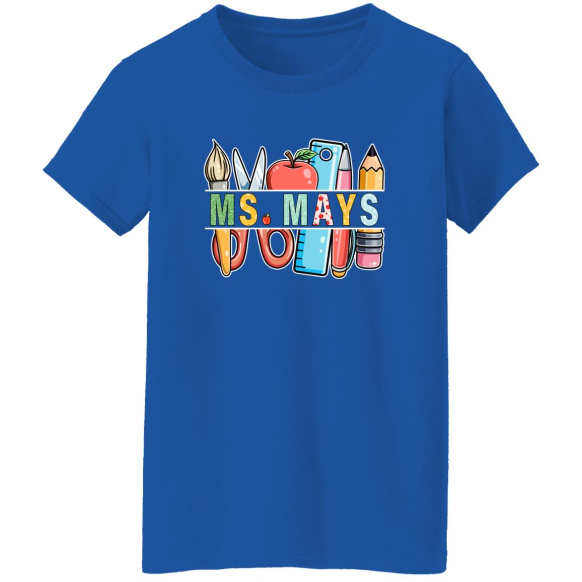 260624625 Ladies T-Shirt Royal Adult L Ms 113-2163529-7928228 acc6 Text_White Cai 2 h Gildan Ladies' 5.3 oz. T-Shirt