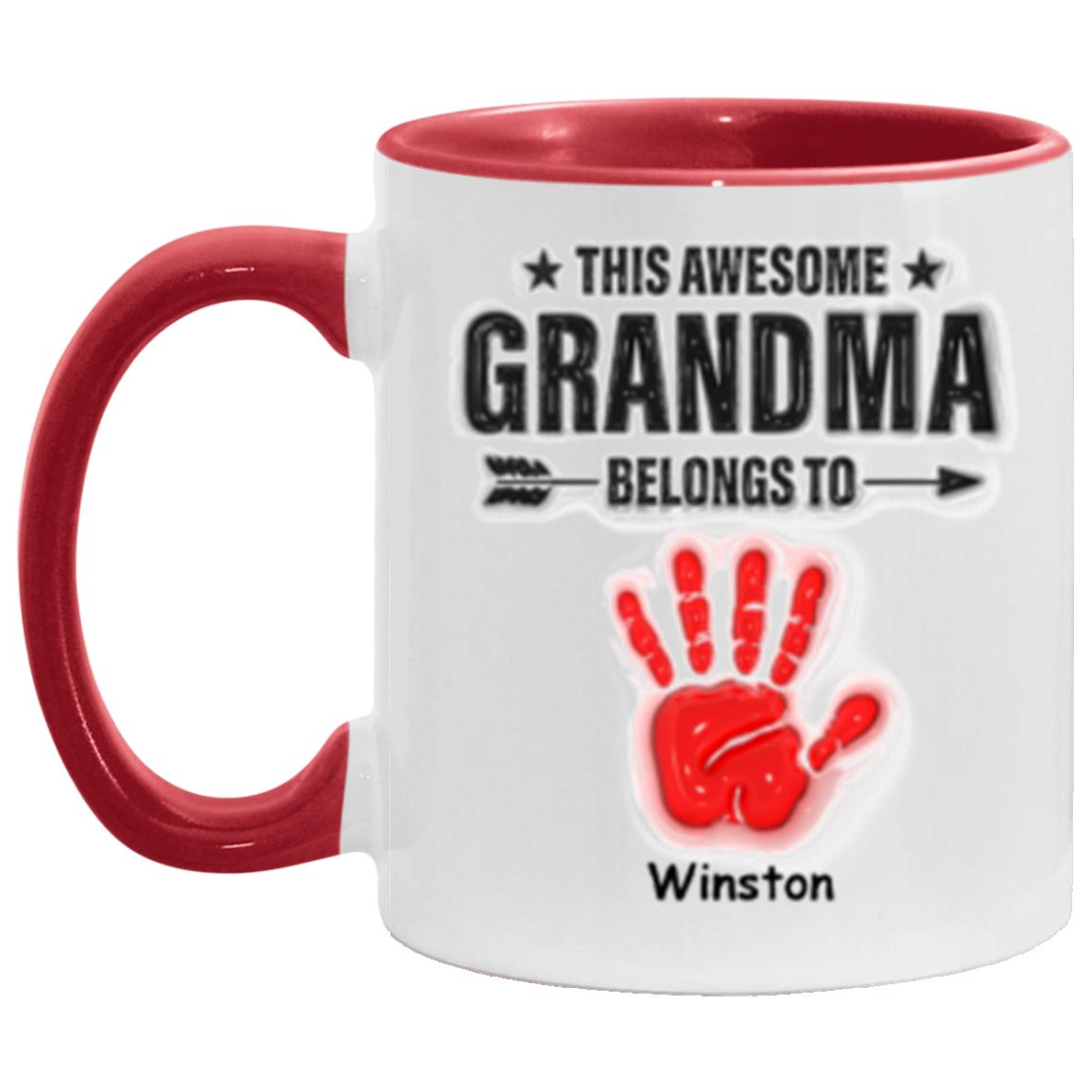 251129415 1AC ACCENT MUG - PINK 11 OZ Grandma 112-8058961-0697040 acc4 Text_Black h AM11OZ 11 oz. Accent Mug