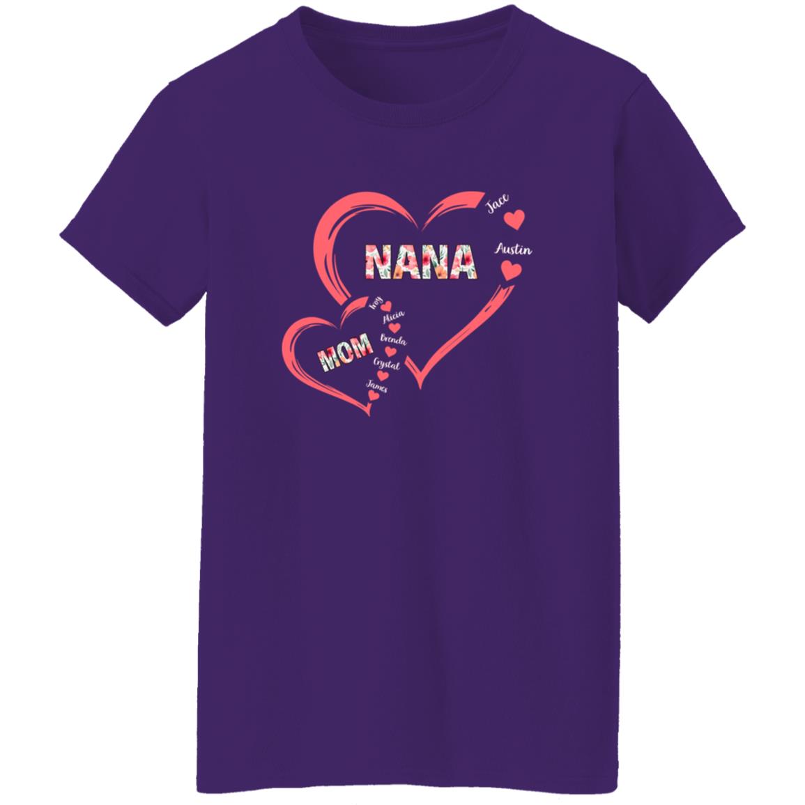 240620619 Ladies T-Shirt Purple Adult 2XL Mom 112-5886900-7827413 acc6  Text_White Gildan Ladies' 5.3 oz. T-Shirt