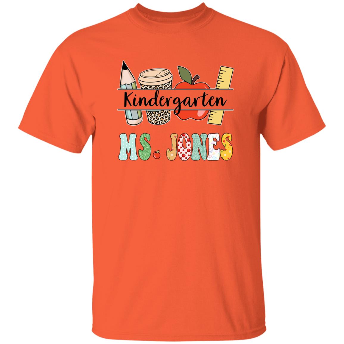 45_54 AUTS 24061425 Unisex T-Shirt Orange Adult XL Kindergart 114-3539633-7974648 acc6 Text_Black Gildan 5.3 oz. T-Shirt