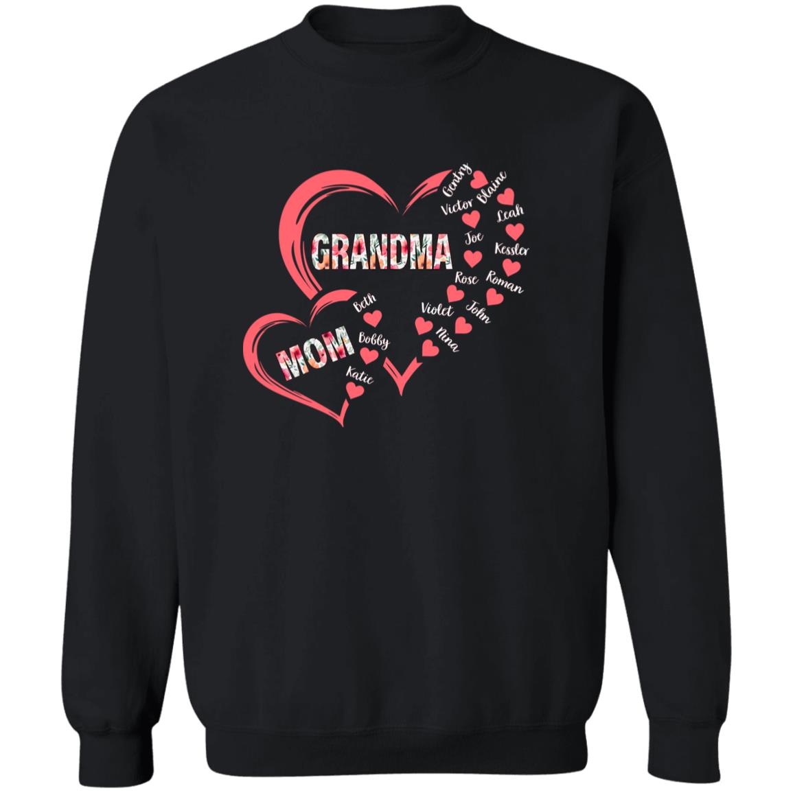 45_54 ASW 240620619 Crewneck Sweatshirt Black Adult S 112-3506204-8385844 acc6 Text_White  Cai 2 Gildan Crewneck Pullover Sweatshirt