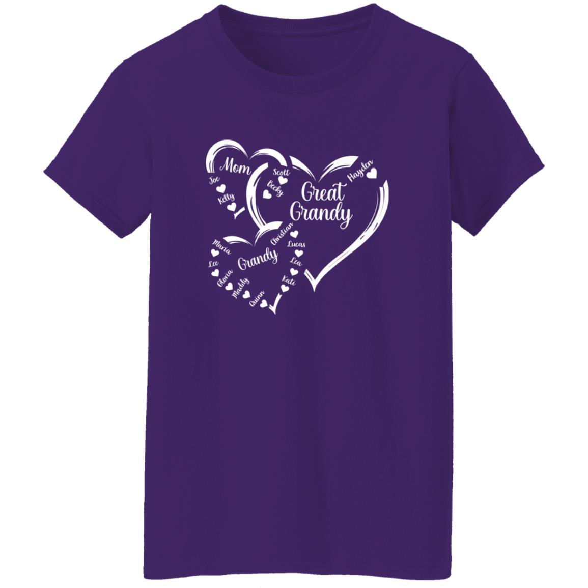 240621613 Ladies T-Shirt Purple Adult L Mom 113-6613931-5719444 acc6 Text_White G500L Ladies' 5.3 oz. T-Shirt