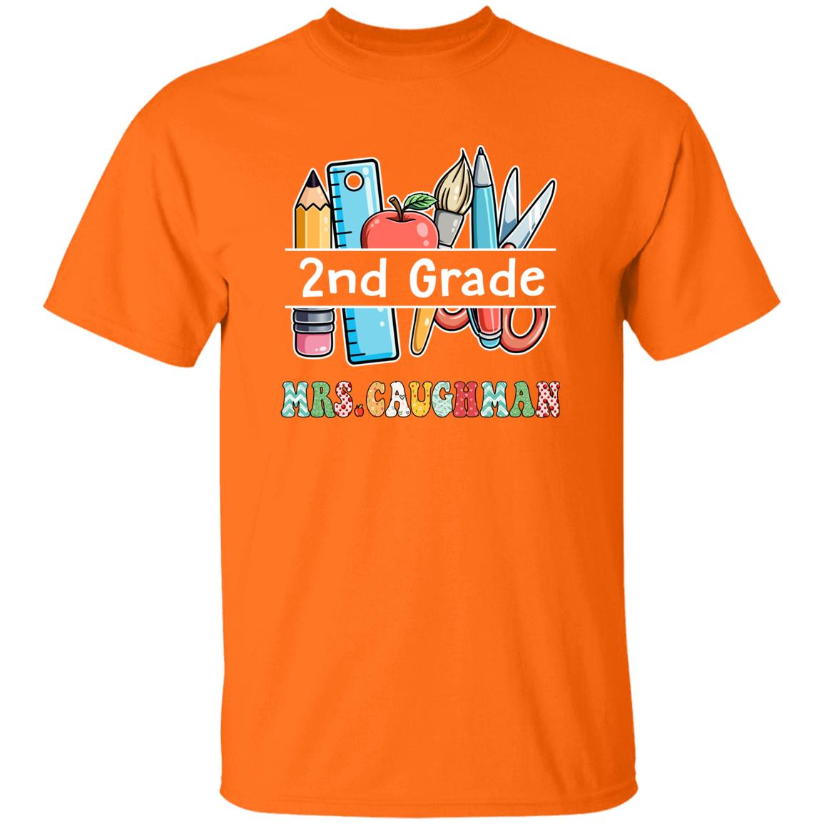 260619511 Unisex T-Shirt Safety Orange Adult L 114-6101513-5552227 acc5 Text_White Gildan 5.3 oz. T-Shirt