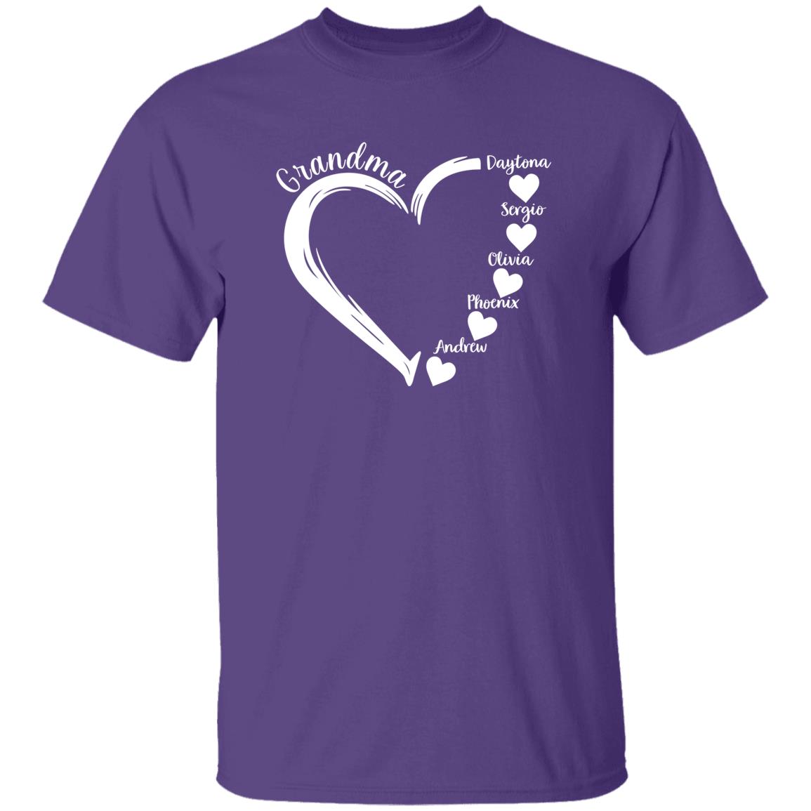 45_54 AUTS 260313666 Unisex T-Shirt Purple Adult 2XL Grandma 114-9115043-2854633 acc6 Text_White Gildan 5.3 oz. T-Shirt
