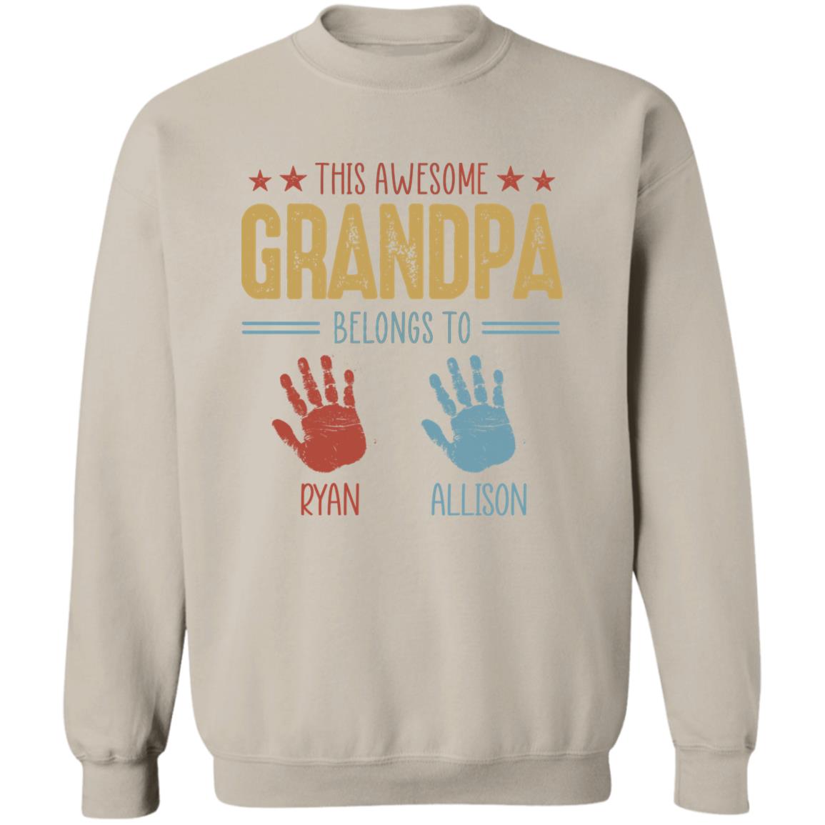 113-3863536-4992240 Crewneck Sweatshirt Sand Adult L acc5 G180 Gildan Crewneck Pullover Sweatshirt