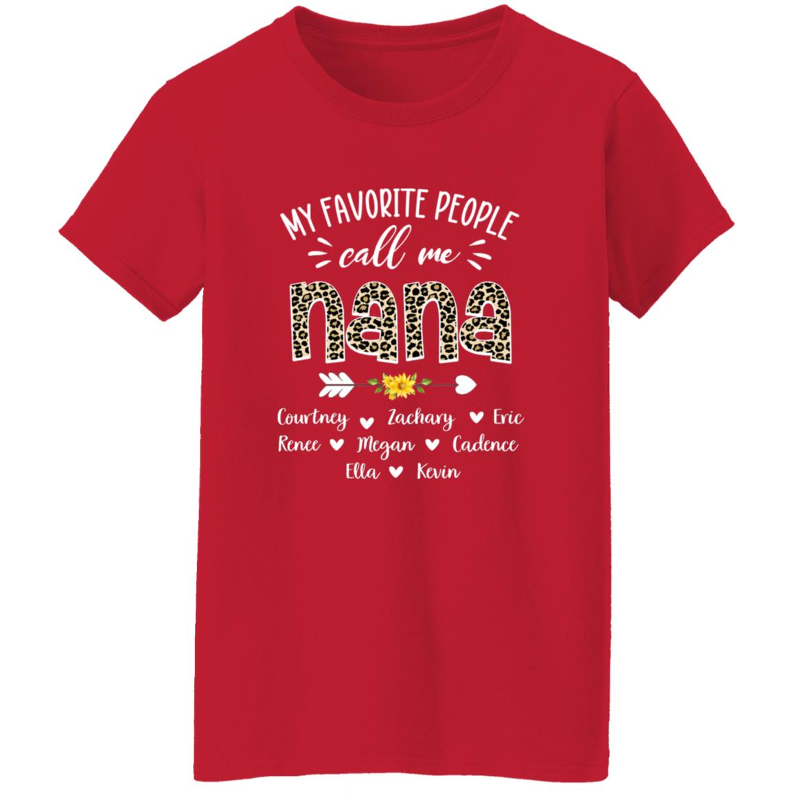250804717 Ladies T-Shirt Red Adult M Nana 114-1763612-1828257 acc7 Text_White h Gildan Ladies' 5.3 oz. T-Shirt