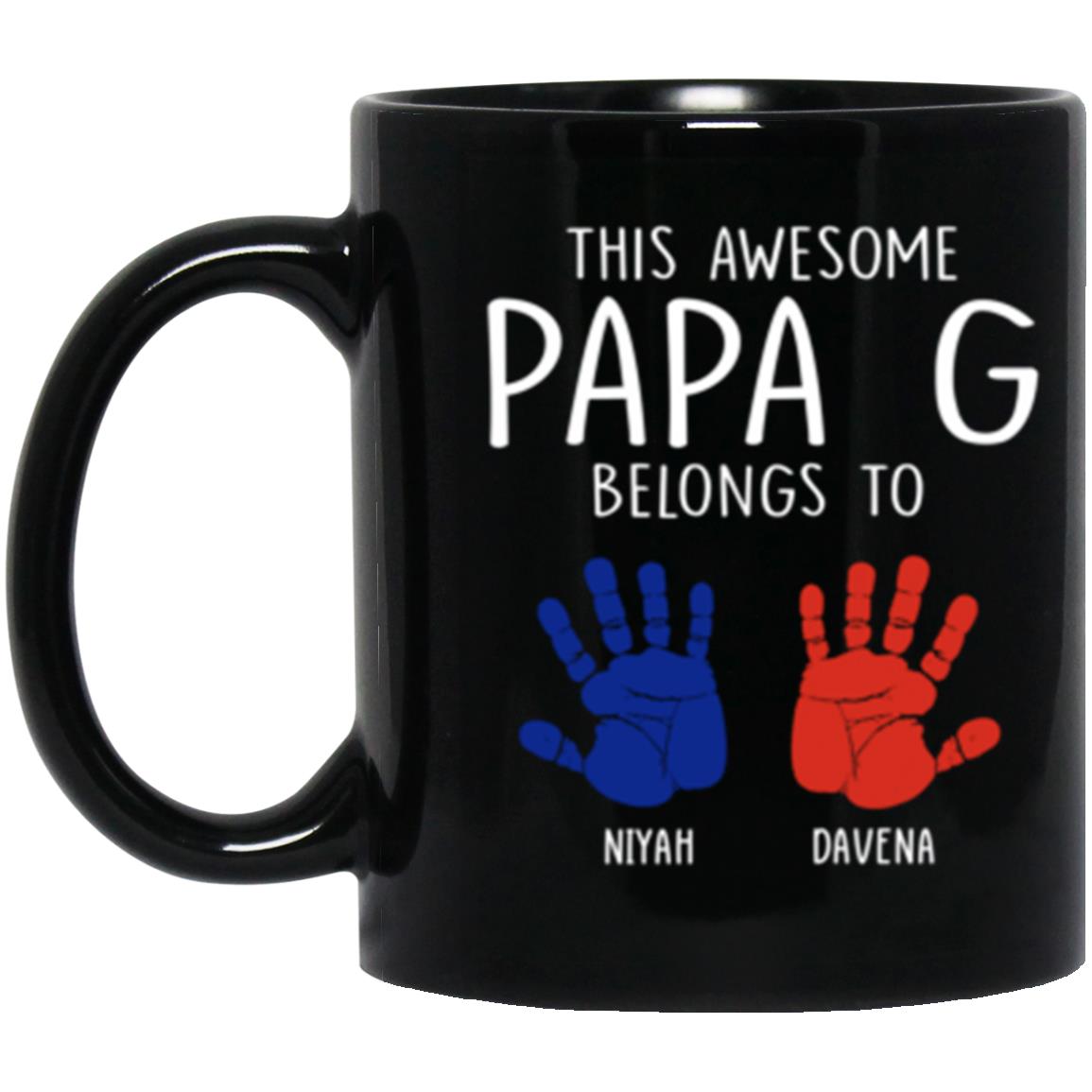 20250513424 1BM1 BLACK MUG - 11 OZ Papa 113-6921149-6816236 acc4 Text_White h BM11OZ 11oz Black Mug