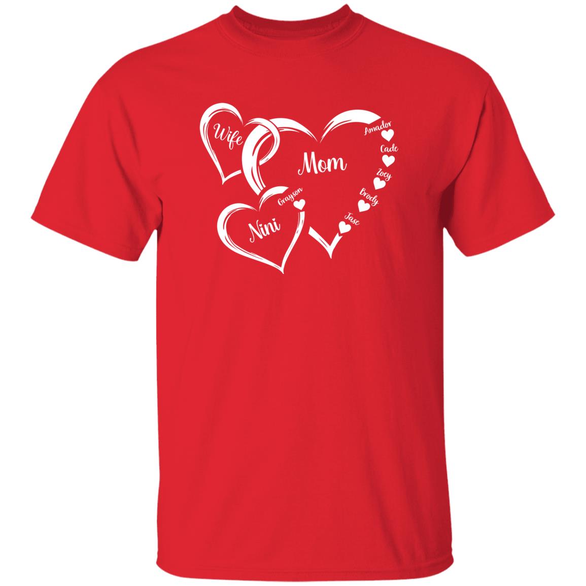 240620615 Unisex T-Shirt Red Adult S Nini 113-7994717-2561822 acc6 Text_White G500 Gildan 5.3 oz. T-Shirt