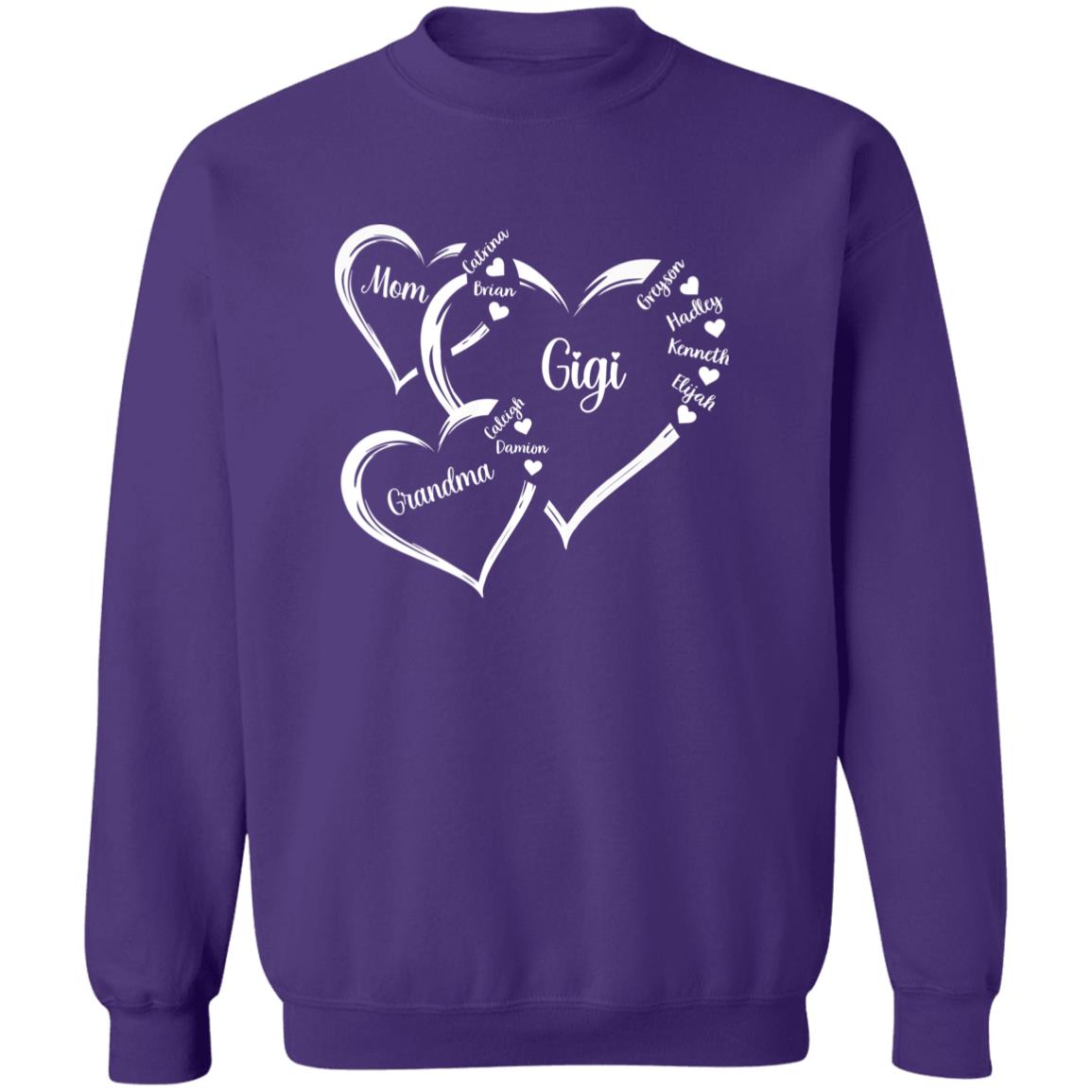 240621613 Crewneck Sweatshirt Purple Adult XL 113-8366443-2793025 acc6 Text_White Cai 2 G180 Gildan Crewneck Pullover Sweatshirt