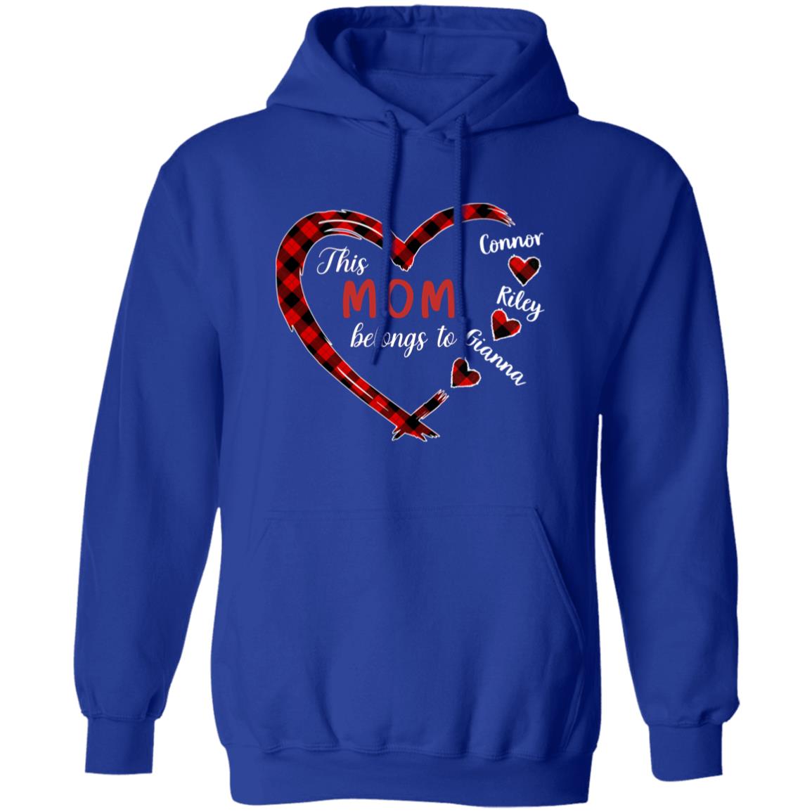 45_54 AHD 250813625 Pullover Hoodie Royal Adult XL Mom 113-6096289-3489060 acc6 Text_White Gildan Pullover Hoodie