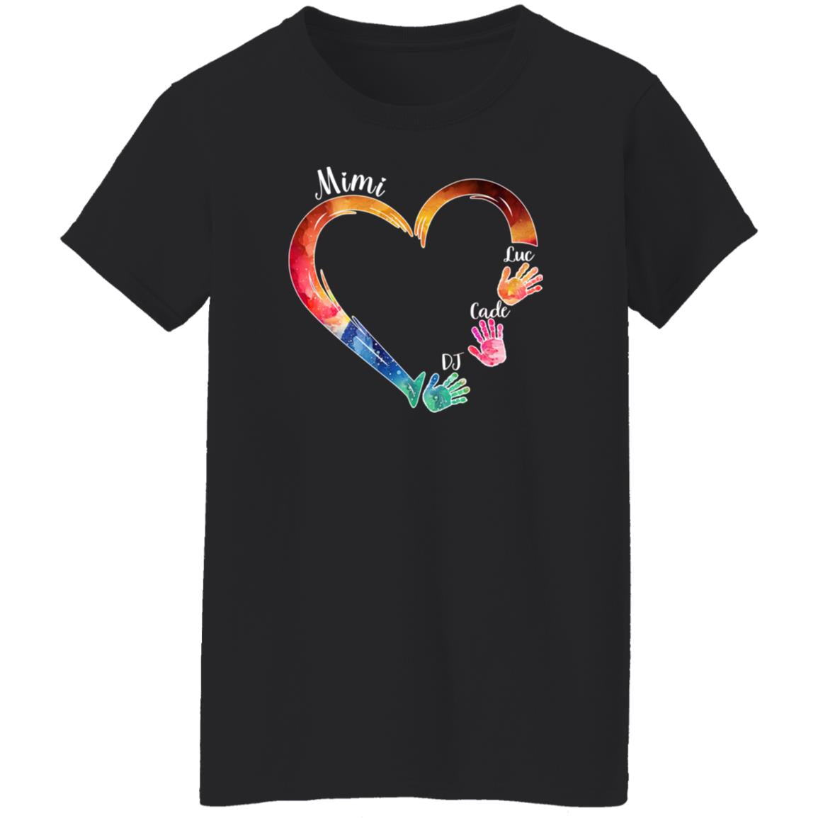 260313669 Ladies T-Shirt Black Adult L Mimi 114-4801428-3138655 acc6 Text_White Gildan Ladies' 5.3 oz. T-Shirt